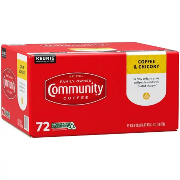 Community Coffee Coffee and Chicory Medium-Dark Roast Single Serve (72 Ct.)