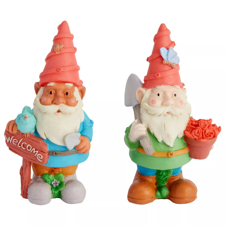 Bright Creations 2 Pack Ceramics to Paint - Paint Your Own Garden Gnome Statues, Blank Paintable Ceramics for Adults (5 In)