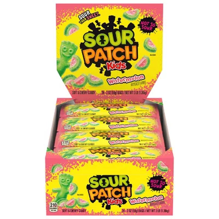 SOUR PATCH KIDS Watermelon Soft Chewy Candy, 2 Oz., 24 Pk.