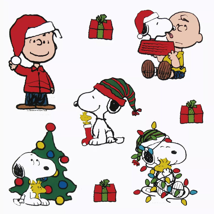 Northlight 8-Piece Peanuts Snoopy and Charlie Brown Christmas Window Clings