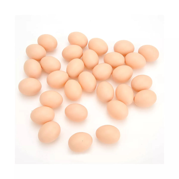 Link Worldwide Bag of Realistic Chicken Eggs Toy Food Playset (Pack of 30 Fake Eggs)