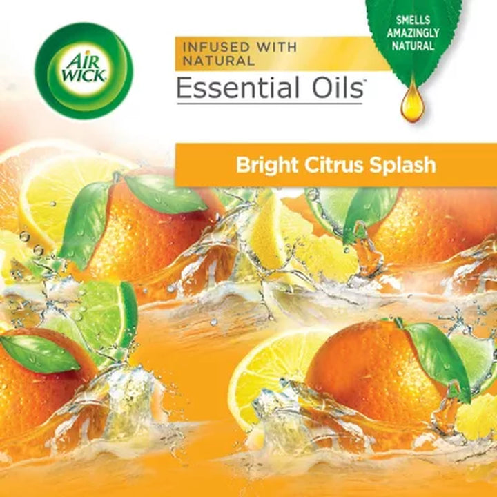 Air Wick Scented Oil Air Freshener, Bright Citrus, 9 Refills
