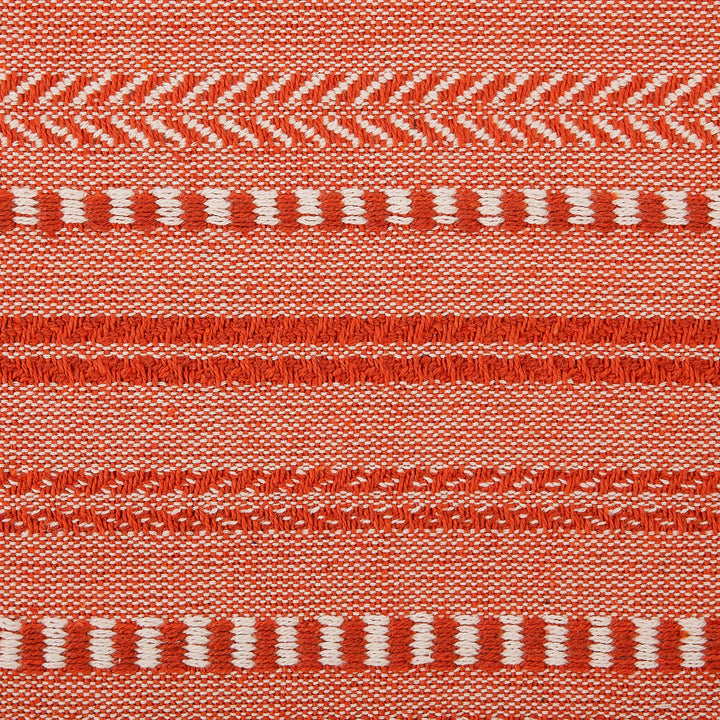 DII Farmhouse Braided Stripe Table Runner Collection, 15x72 (15x77, Fringe Included), Vintage Red 15x72" (15x77", Fringe Included) Striped