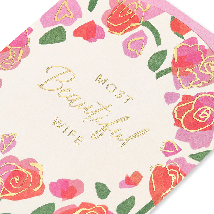 American Greetings Anniversary Card for Wife (Every Way Imaginable) Floral pattern lettering