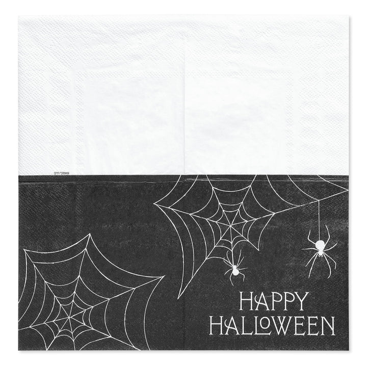 American Greetings 50-Count 5 in. x 5 in. Beverage Napkins, Spiderweb Halloween Party Supplies Hlwn Basics Bnap 50ct Hc