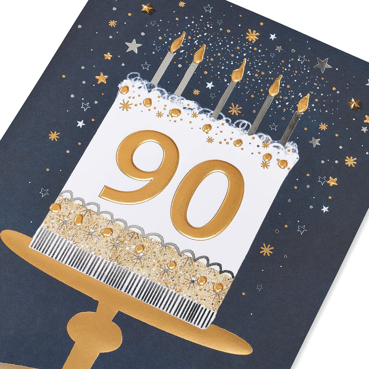 American Greetings 90th Birthday Card (Such A Wonderful Day) Cake w Candles