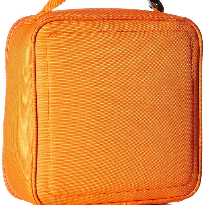 LEGO Orange Brick Lunch Box, Durable and Insulated, with Zipper Pocket and Mesh Lining, for Kids and Adults