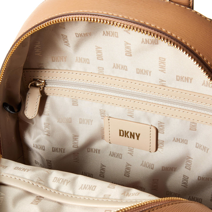 DKNY CHELSEA BACKPACK, MOCHA/CASHEW Large