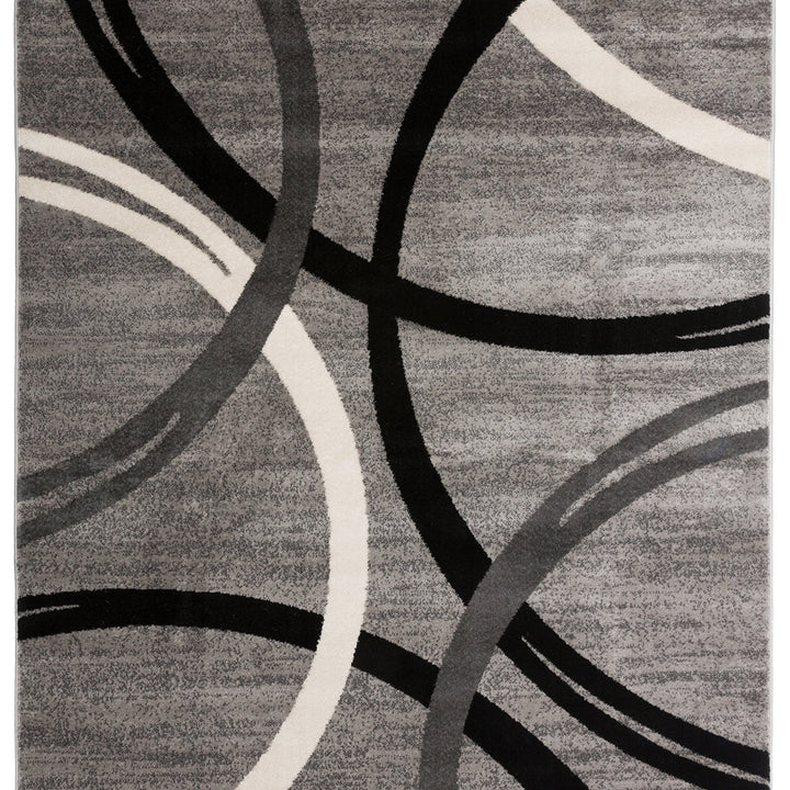 Rugshop Modern Wavy Circles Design Area Rug 2'7" x 4' Red 2'7" x 4'