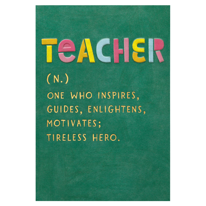 American Greetings Thank You Card for Teacher (Tireless Hero) Tireless Hero