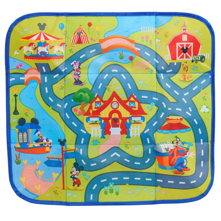 Disney Junior Mickey Mouse Around the Town Playmat, 9-piece Figures and Vehicle Playset, Officially Licensed Kids Toys for Ages 3 Up, Exclusive