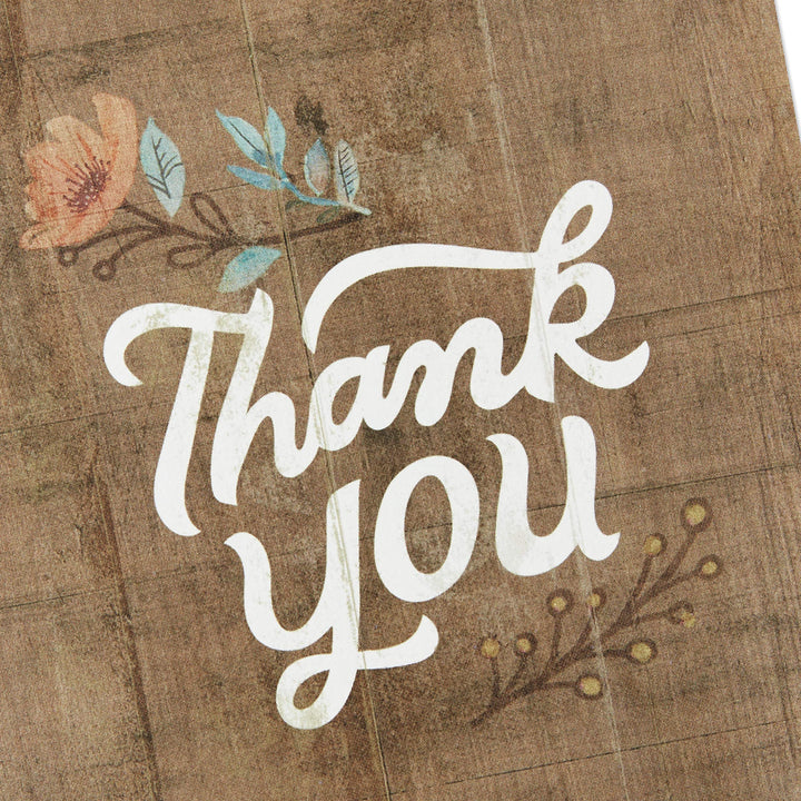 Hallmark Thank You Cards Assortment, Rustic Flowers (48 Thank You Notes with Envelopes)