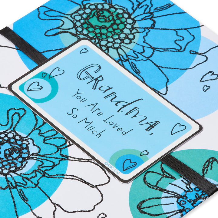 American Greetings Birthday Card for Grandma (Blue Floral)