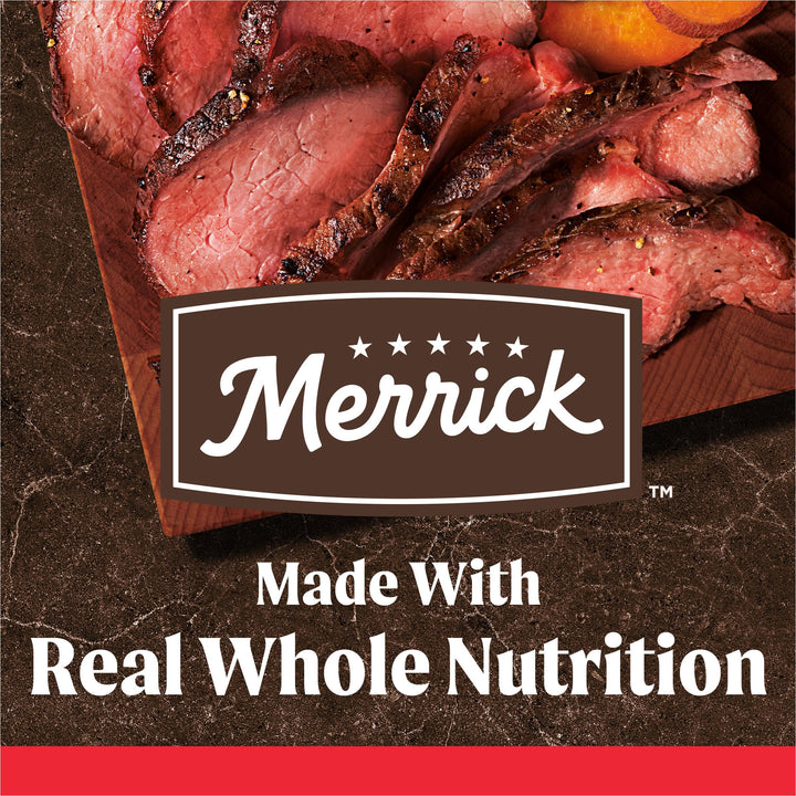 Merrick Dry Dog Food, Real Bison, Beef and Sweet Potato Grain Free Dog Food Recipe - 10 lb. Bag Grain Free with Sweet Potato Beef & Bison 10 Pound (Pack of 1)