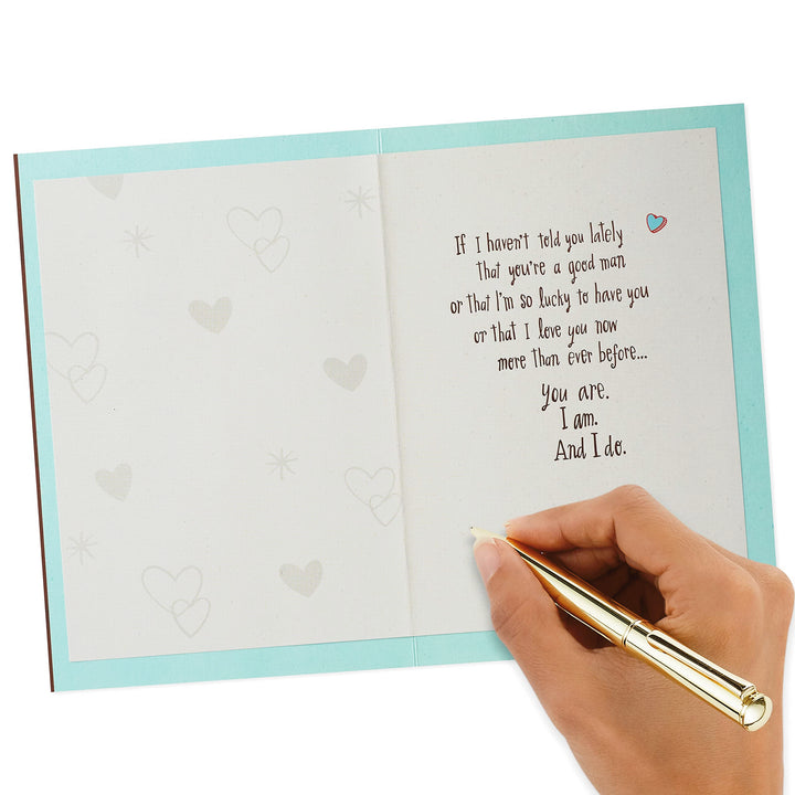 Hallmark Father's Day Card or Love Card for Him, Lucky Me to Have You (Anniversary Card)