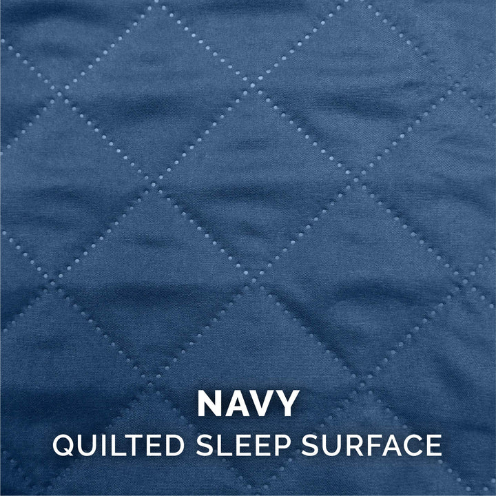 Furhaven Replacement Dog Bed Cover Quilted Sofa-Style, Machine Washable - Navy, Jumbo Plus (XX-Large) Cover Only 53.0"L x 40.0"W x 0.3"Th (Quilted) Navy