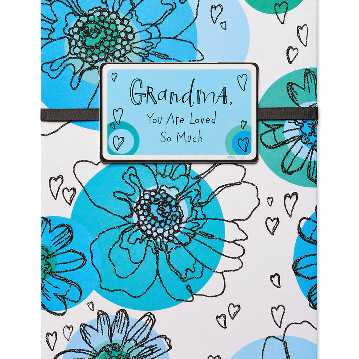 American Greetings Birthday Card for Grandma (Blue Floral)