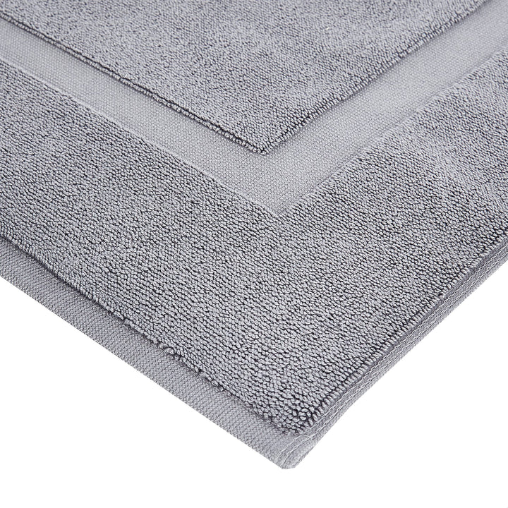 Basics Banded Bathroom Bath Rug Mat, Powder Gray, 31 inches L x 20 inches W