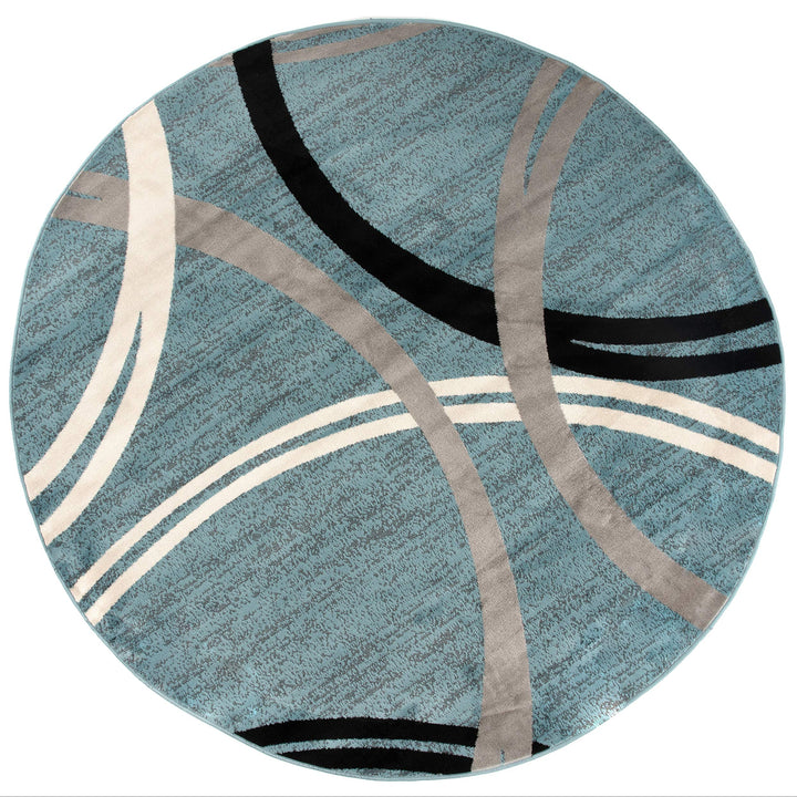 Rugshop Modern Wavy Circles Design Area Rug 2'7" x 4' Red 2'7" x 4'