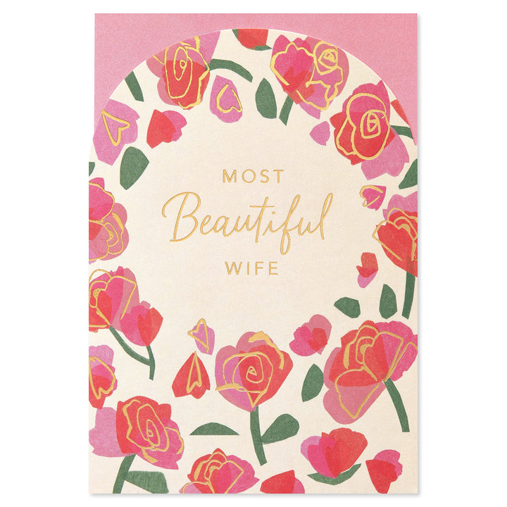 American Greetings Anniversary Card for Wife (Every Way Imaginable) Floral pattern lettering