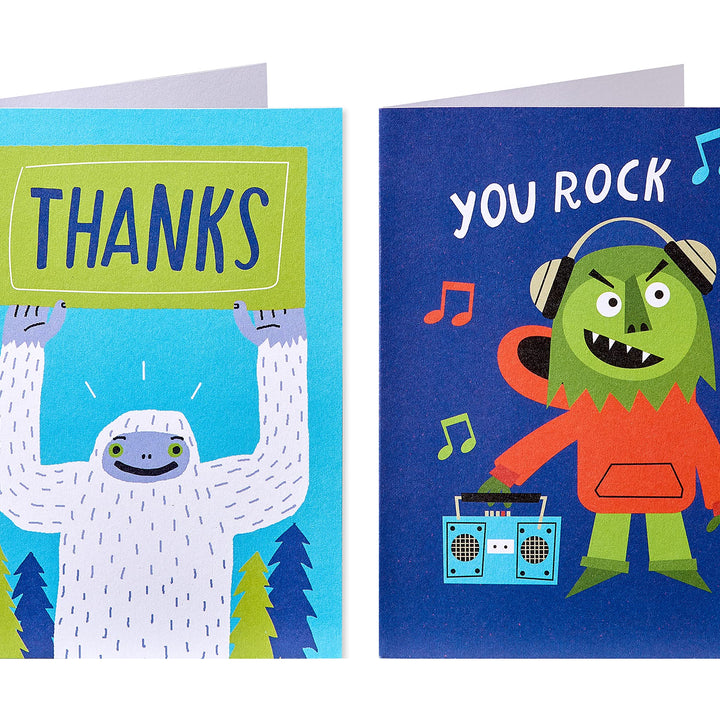 American Greetings Thank You Cards with Envelopes for Kids, Bright Blue (48-Count)