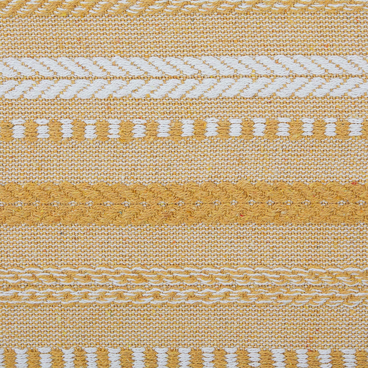 DII Farmhouse Braided Stripe Table Runner Collection, 15x72 (15x77, Fringe Included), Honey Gold 15x72" (15x77", Fringe Included) Striped