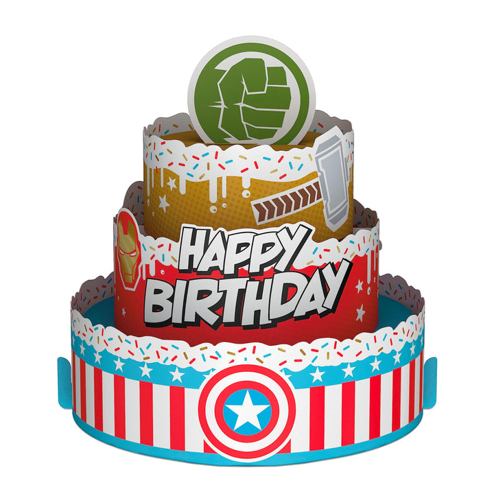 Hallmark Marvel Avengers Pop Up Card (Superhero Birthday Cake) Superhero Birthday Cake