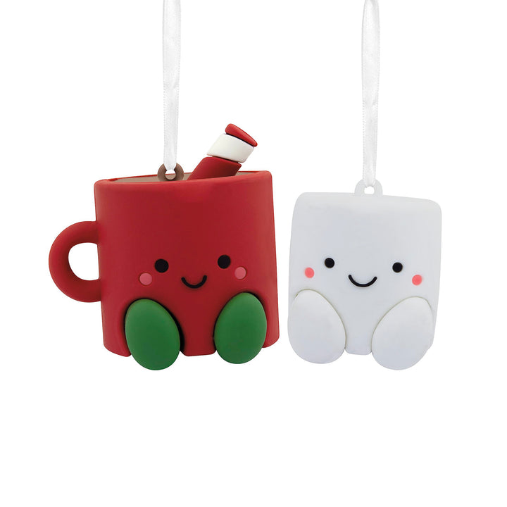 Hallmark Better Together Santa Milk Mug and Christmas Tree Cookie Magnetic Christmas Ornaments, Set of 2, Shatterproof Milk & Cookies