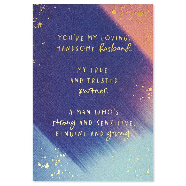 American Greetings Anniversary Card for Husband from Husband (Know Your Love) Bold Color Strokes