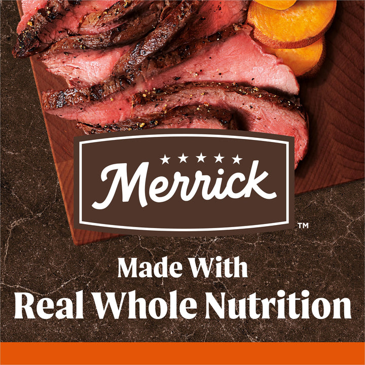 Merrick Dry Dog Food, Real Bison, Beef and Sweet Potato Grain Free Dog Food Recipe - 10 lb. Bag Grain Free with Sweet Potato Beef & Bison 10 Pound (Pack of 1)