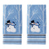 SKL Home Christmas Winter Friends Snowman Hand Towel 2pc Set for Bath/Kitchen & Gift, Blue Hand Towel Set