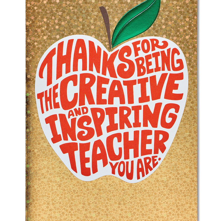 American Greetings Teacher Thank You Card (Creative and Inspiring) (Pack of 2) Creative and Inspiring 1 Count (Pack of 2)