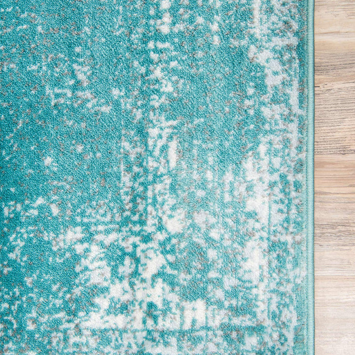 Unique Loom Sofia Collection Area Rug - Casino (2' 2" x 3' 1" Rectangle, Turquoise/ Ivory)