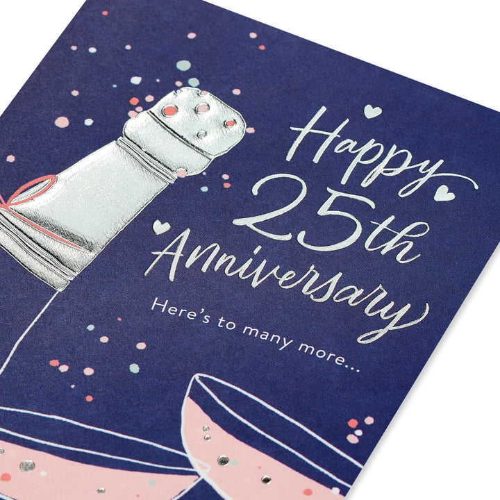American Greetings 25th Anniversary Card (To Many More) Coupes and Champagne
