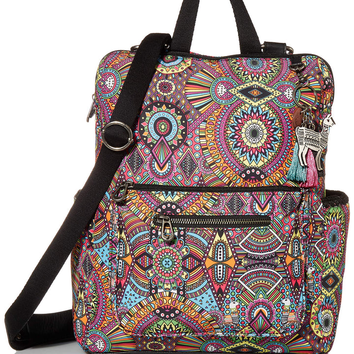 Sakroots Eco-Twill Loyola Convertible Backpack Rainbow Wanderlust One Size