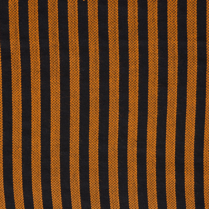 DII Halloween Party Tabletop Decor, Reusable & Machine Washable Cotton Fabric, Table Runner, 14x108, Witchy Black & Orange Stripe Table Runner, 14x108"