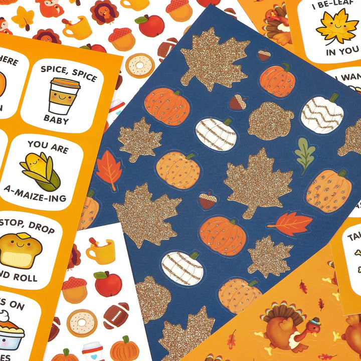 American Greetings 600-Count Thanksgiving Stickers for Kids, Assorted Thanksgiving Themes