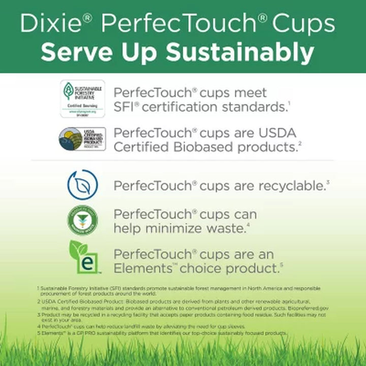 Dixie Perfectouch Insulated Hot/Cold Paper Cups, Coffee Haze (Various Sizes)