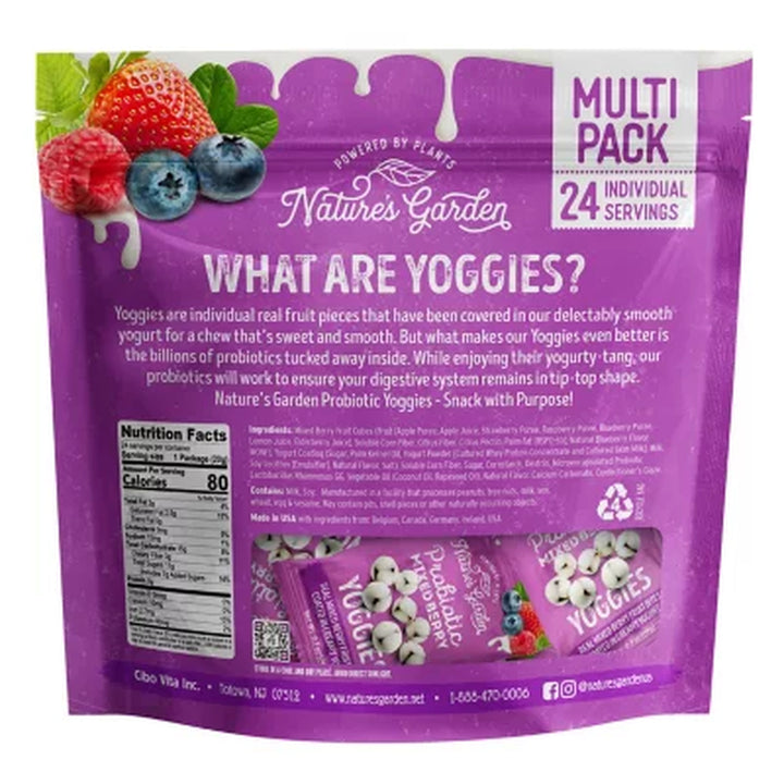 Nature'S Garden Probiotic Mixed Berry Yoggies, 0.7 Oz, 24 Pk.