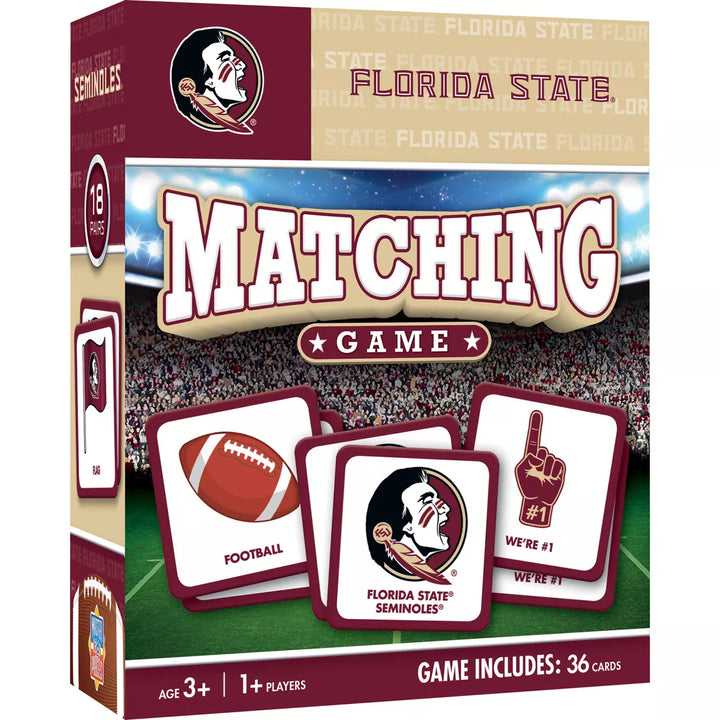 Masterpieces Officially Licensed NCAA Florida State Seminoles Matching Game for Kids and Families.