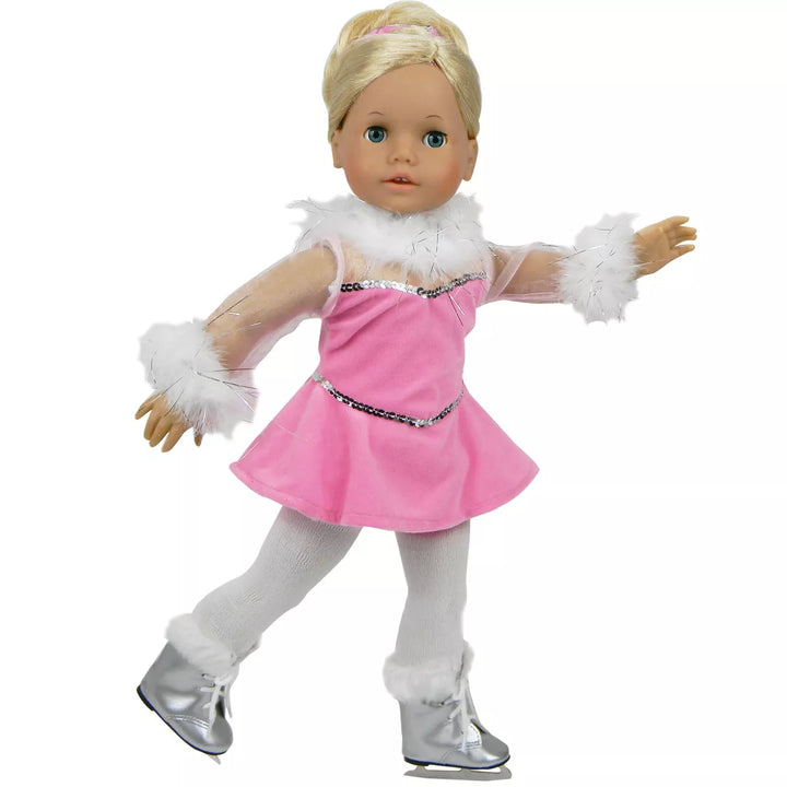 Sophia’S Ice Skating Dress & Skates for 18" Dolls, Pink