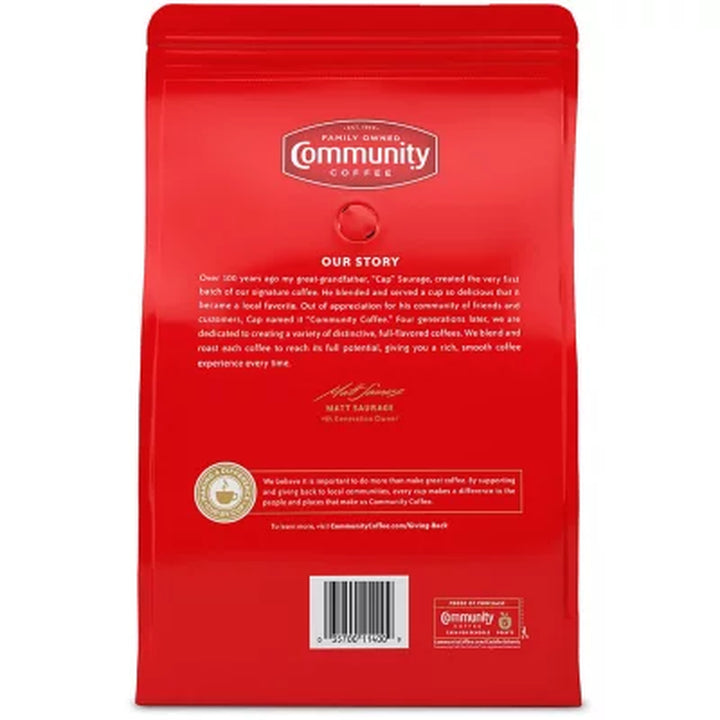 Community Coffee Ground Dark Roast, Signature Blend 46 Oz.