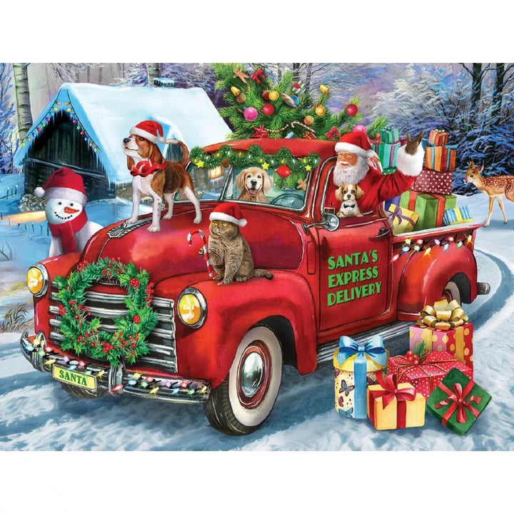 Sunsout Santa'S Delivery Truck 300 Pc Christmas Jigsaw Puzzle 23081