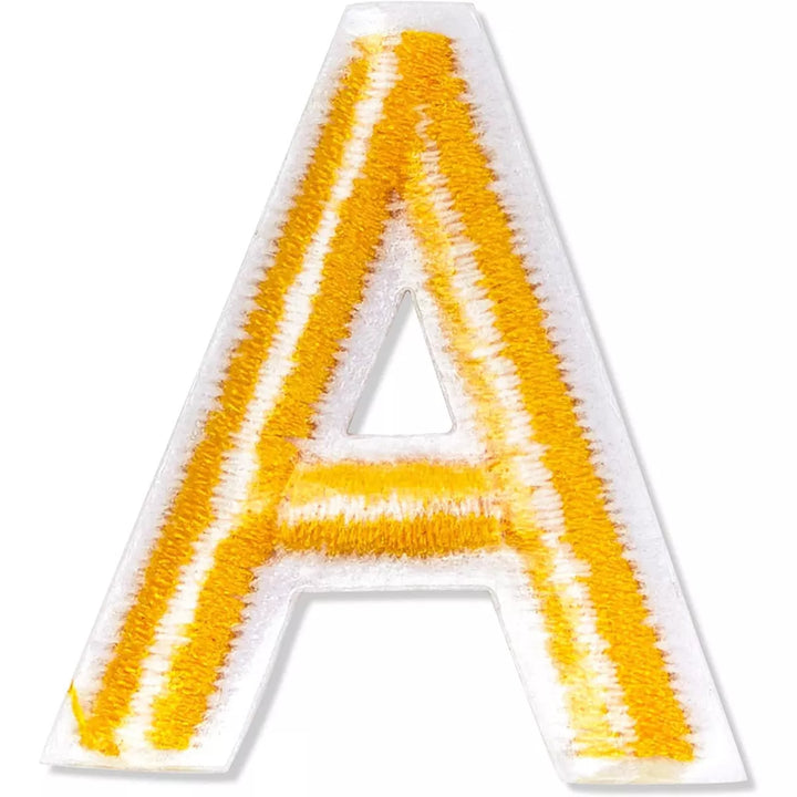 Bright Creations 82-Pack Gold Alphabet Letter and Number Iron on Patches for Applique, Sewing (1 X 1.4 In)