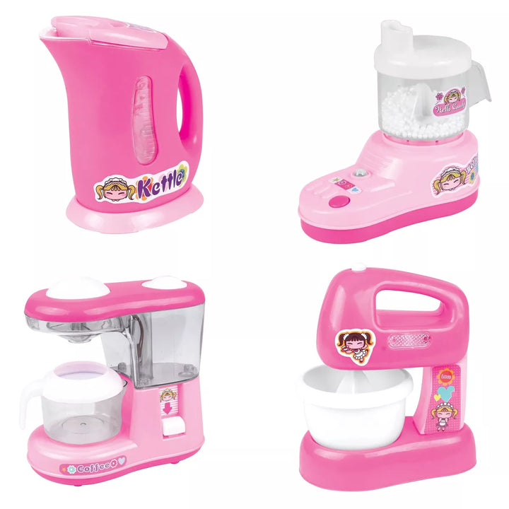 Insten 4 Piece Kids Pretend Mixer, Play Kitchen Appliances Playset