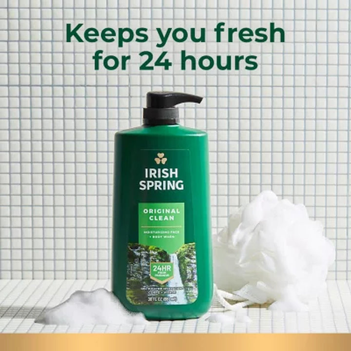 Irish Spring Body Wash for Men, Original Clean, 30 Oz., 2 Pk.