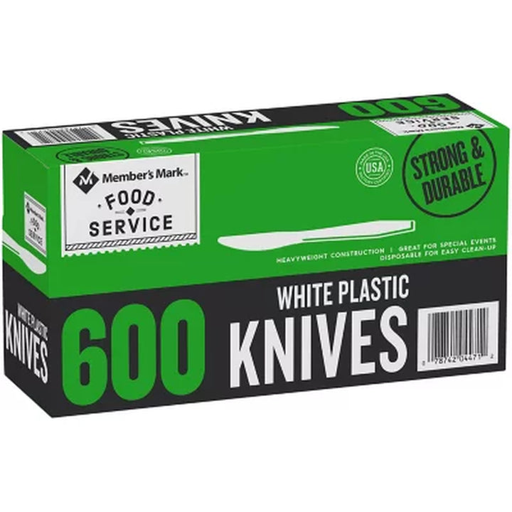 Member'S Mark White Plastic Knives, Heavyweight (600 Ct.)