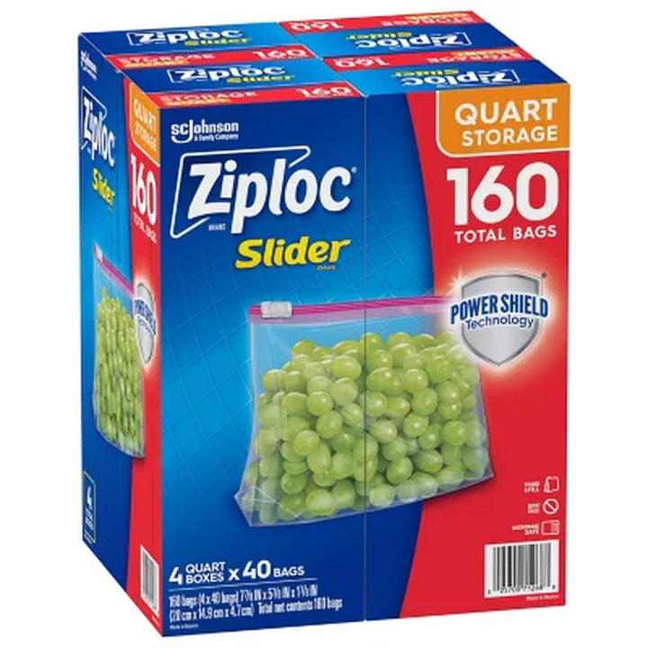 Ziploc Storage Slider Quart Bags, 160 Ct.