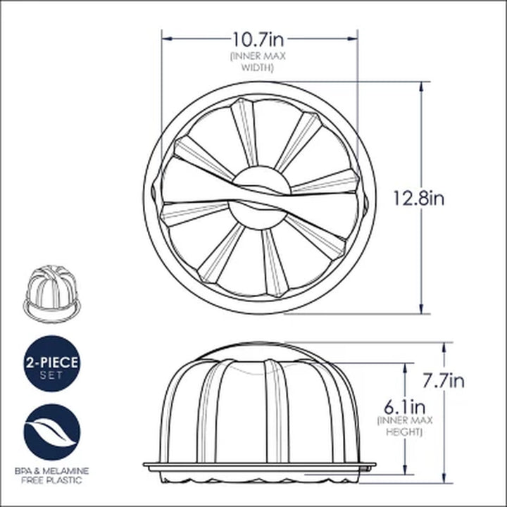 Nordic Ware Toffee Blossom Bundt Pan with Bundt Keeper