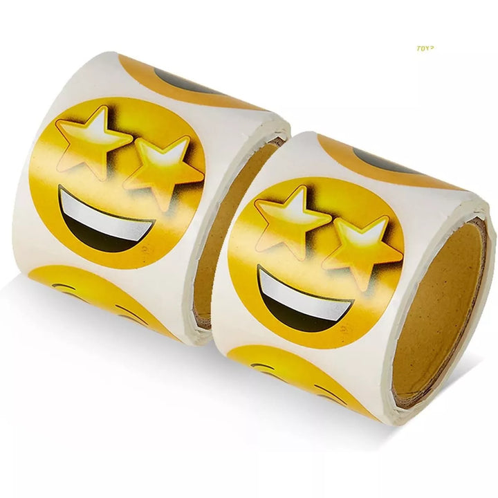 Kicko Emoticon Stickers Roll for Kids - 2 Rolls